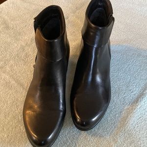 Stockholm Black Leather Ankle. Boots